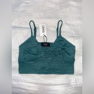 CIDER Knotted Crop Top